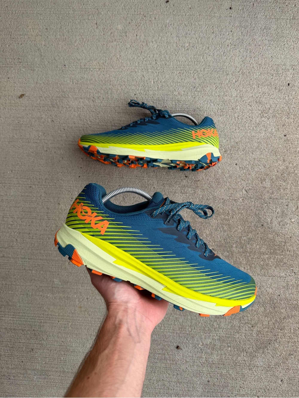 Hoka One One Torrent 2 Blue Coral Evening Promise Running Shoes Mens Sz 10 NWOT